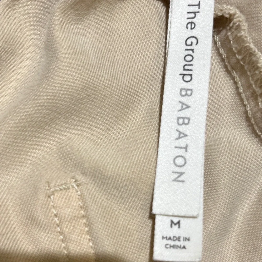Aritzia The Group Babaton Pants‎ Women's Sz M Khaki Casual Elastic Waist Pockets